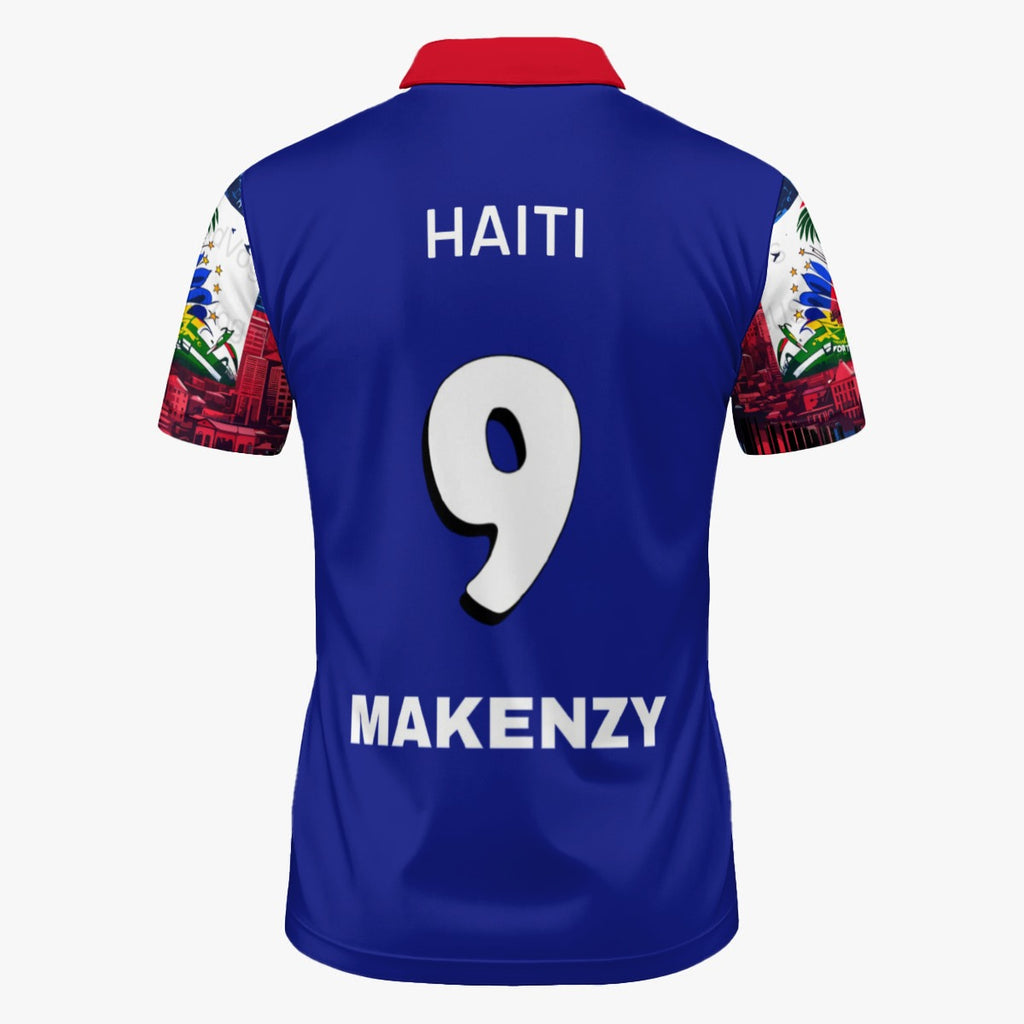 Personalized Haiti Unisex Polo Shirt | Custom Name & Number