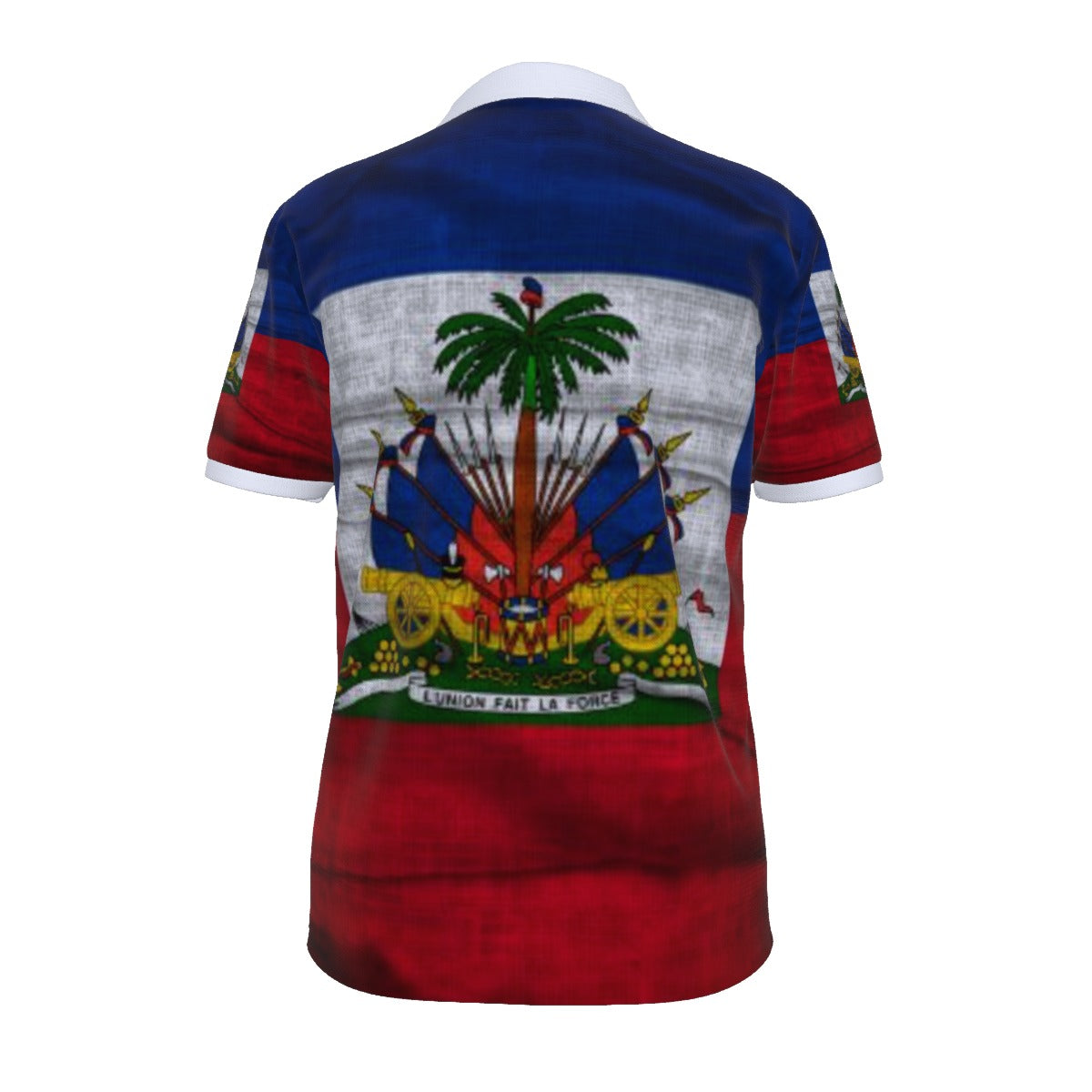 All-over Print Men's Polo Shirt with  Zipper