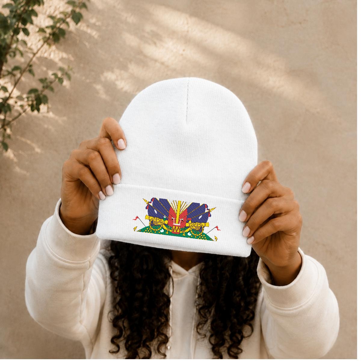 Embroidered Knit Beanie