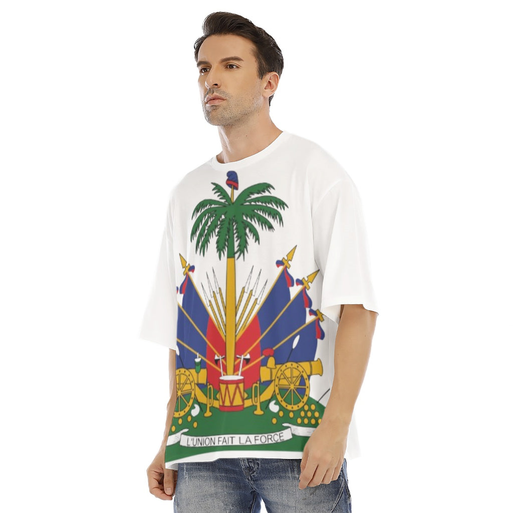 All-Over Print Men's Drop Shoulder T-shirt With Short Sleeve