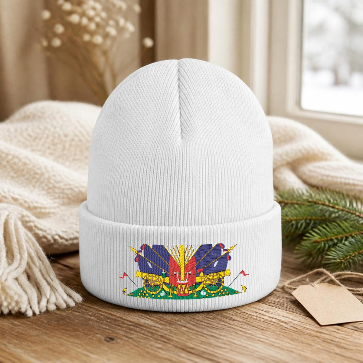 Embroidered Knit Beanie