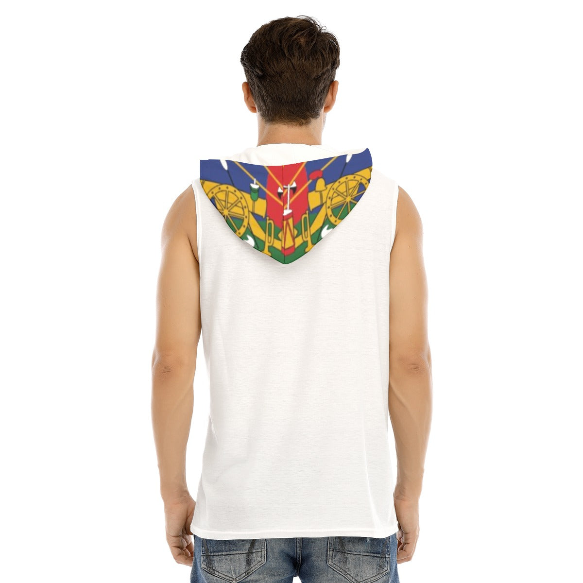 All-Over Print Men's Tank Hooded Vest