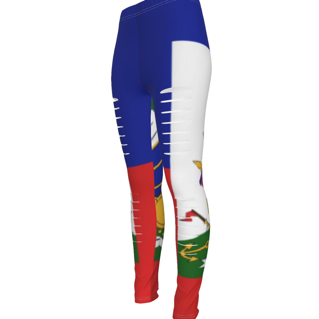 All-Over Print Women's Ripped Leggings