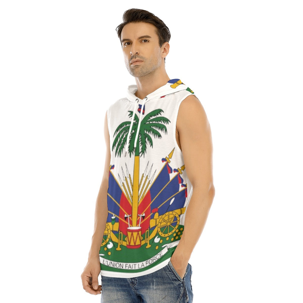 All-Over Print Men's Tank Hooded Vest