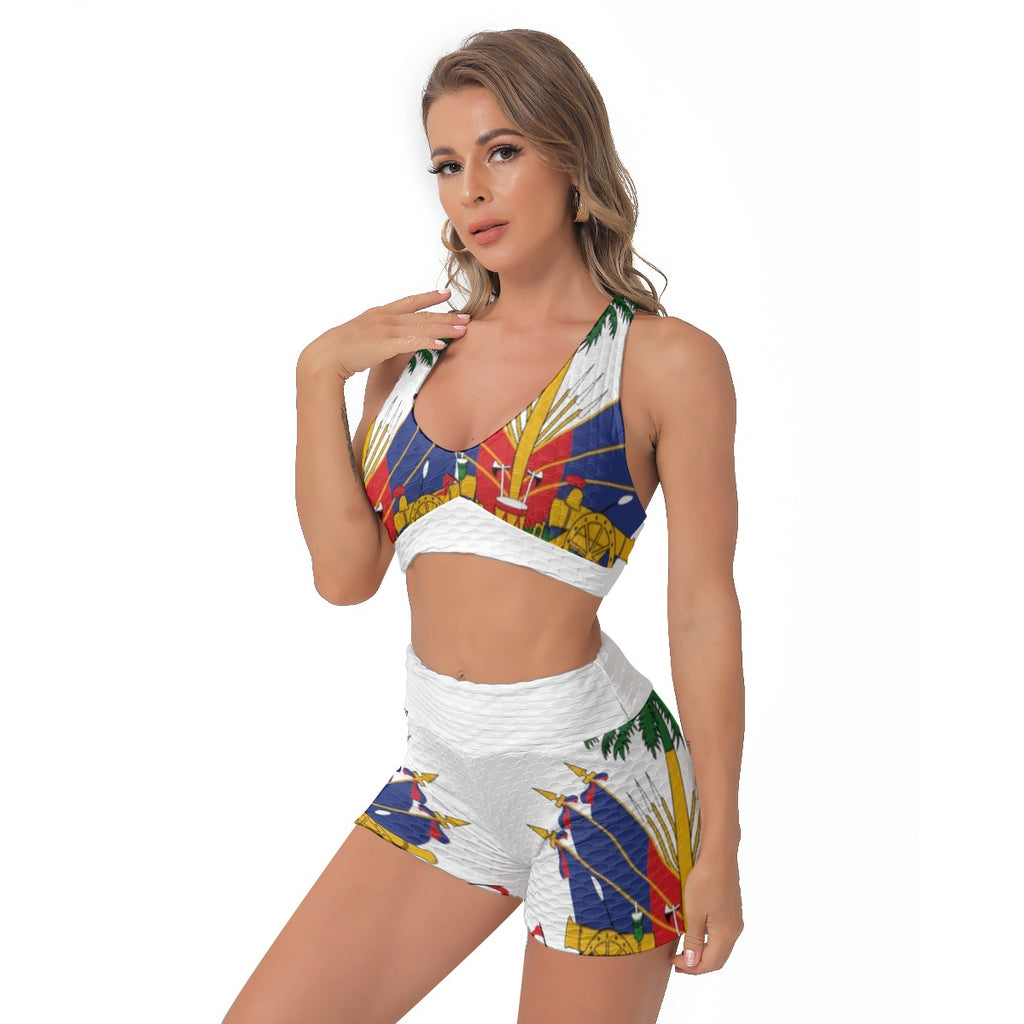 All-Over Print Women's Sports Bra Suit