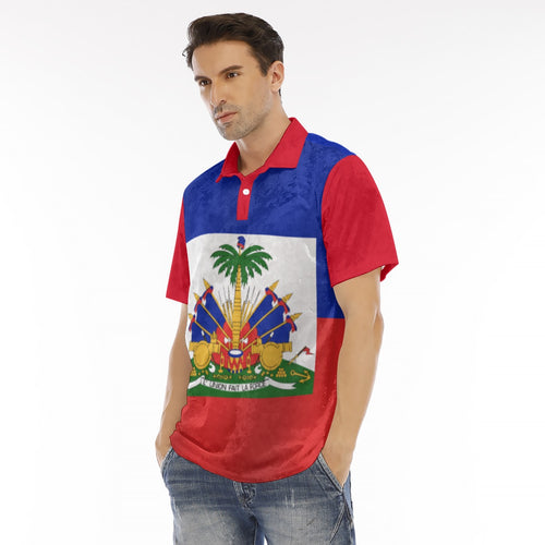 All-Over Print Men's Polo Shirt | Velvet