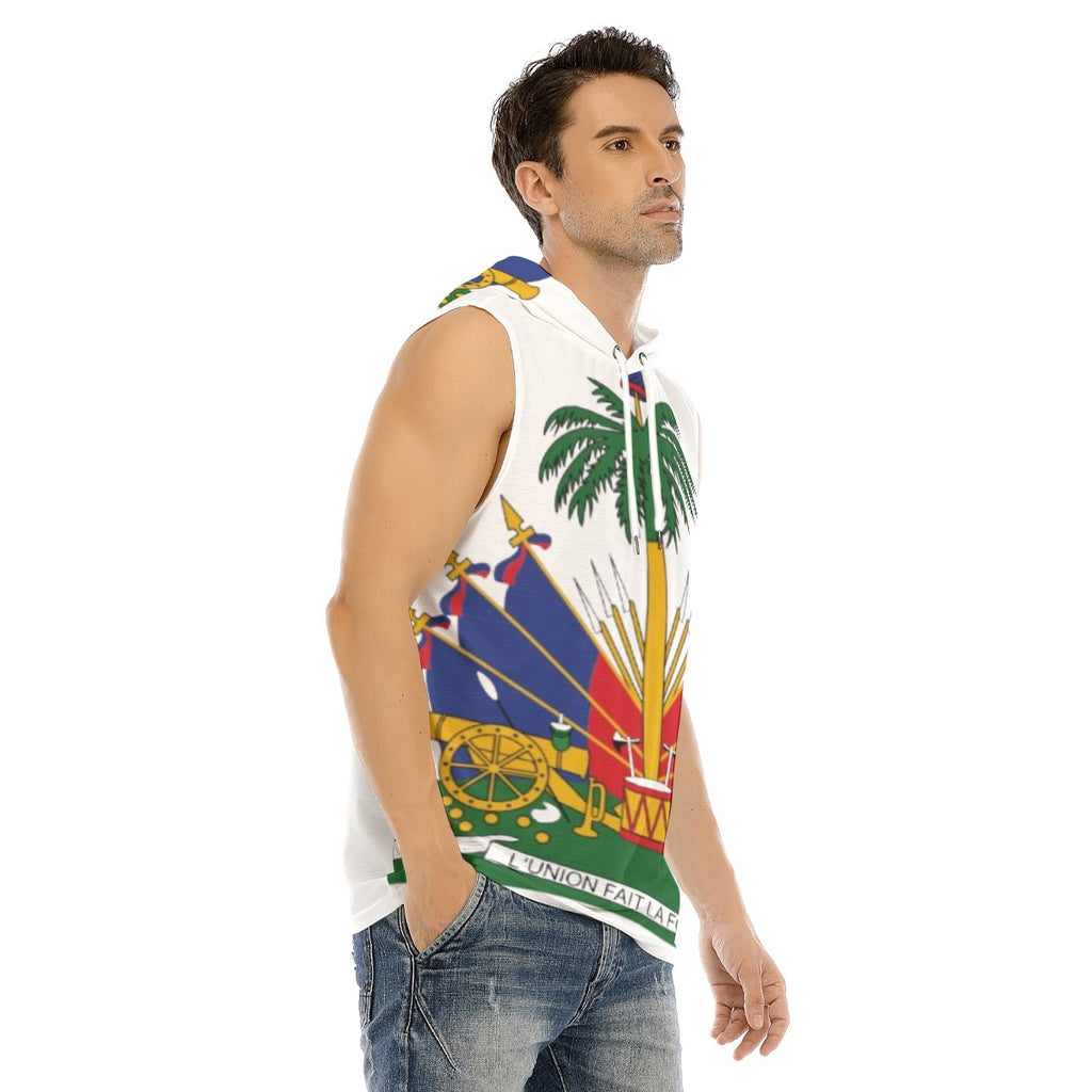 All-Over Print Men's Tank Hooded Vest