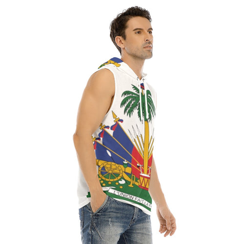 All-Over Print Men's Tank Hooded Vest