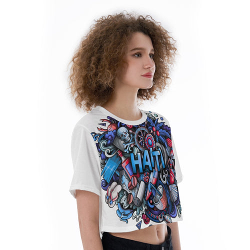All-Over Print Cropped T-Shirt