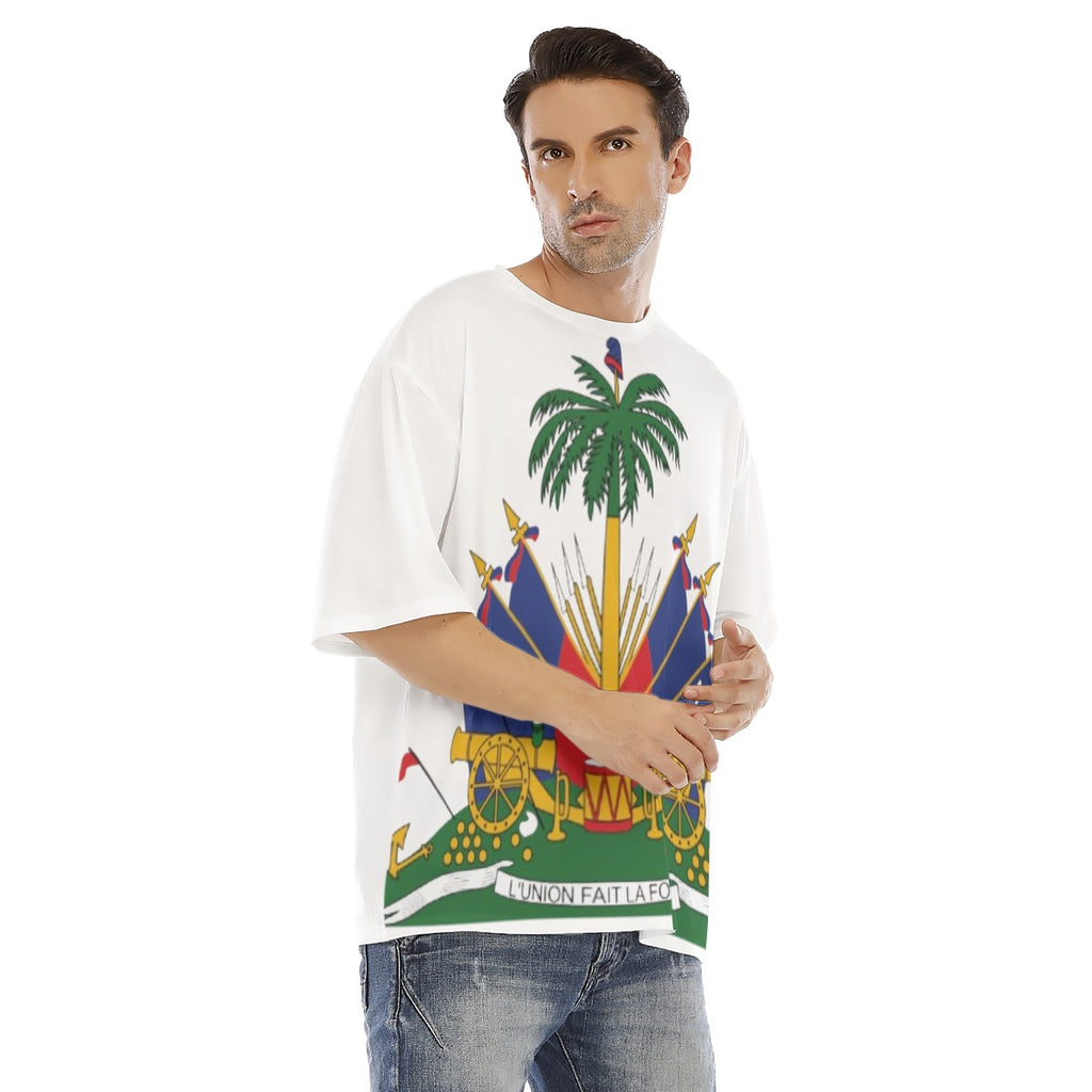 All-Over Print Men's Drop Shoulder T-shirt With Short Sleeve