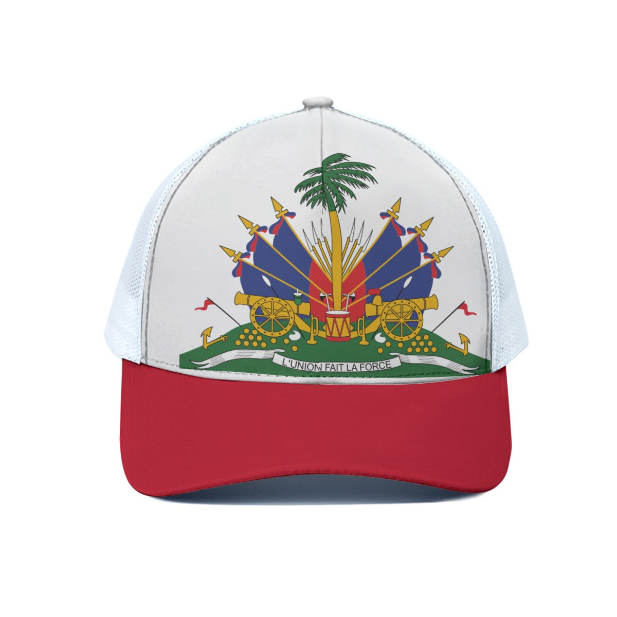 Unisex Trucker Hat With White Half-mesh