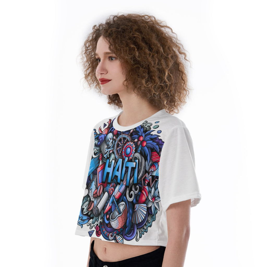 All-Over Print Cropped T-Shirt