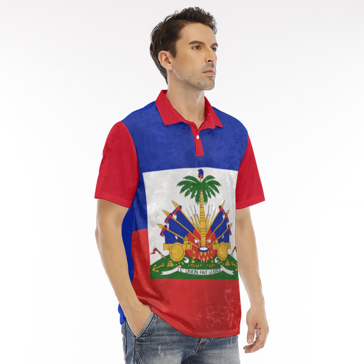 All-Over Print Men's Polo Shirt | Velvet