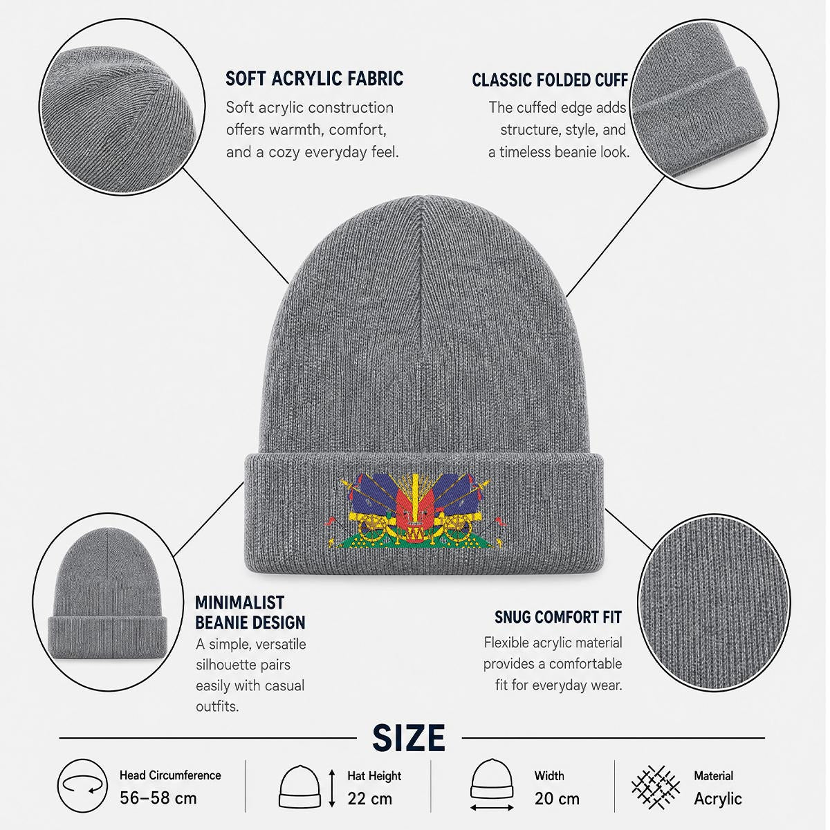 Embroidered Knit Beanie