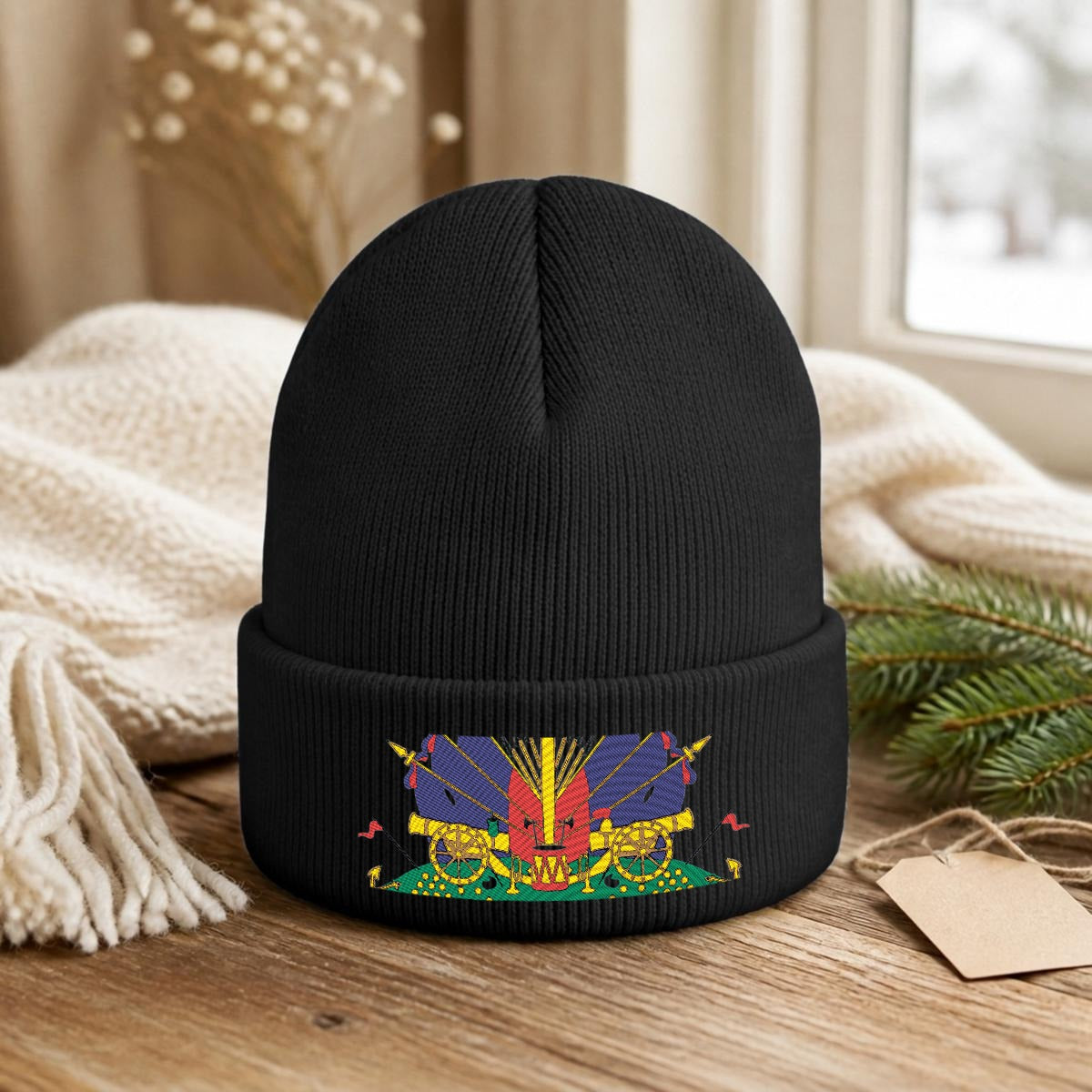 Embroidered Knit Beanie