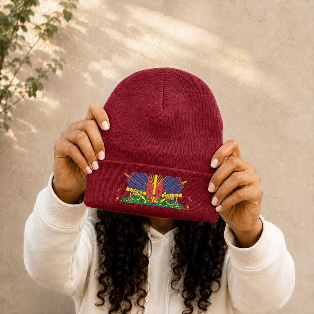 Embroidered Knit Beanie
