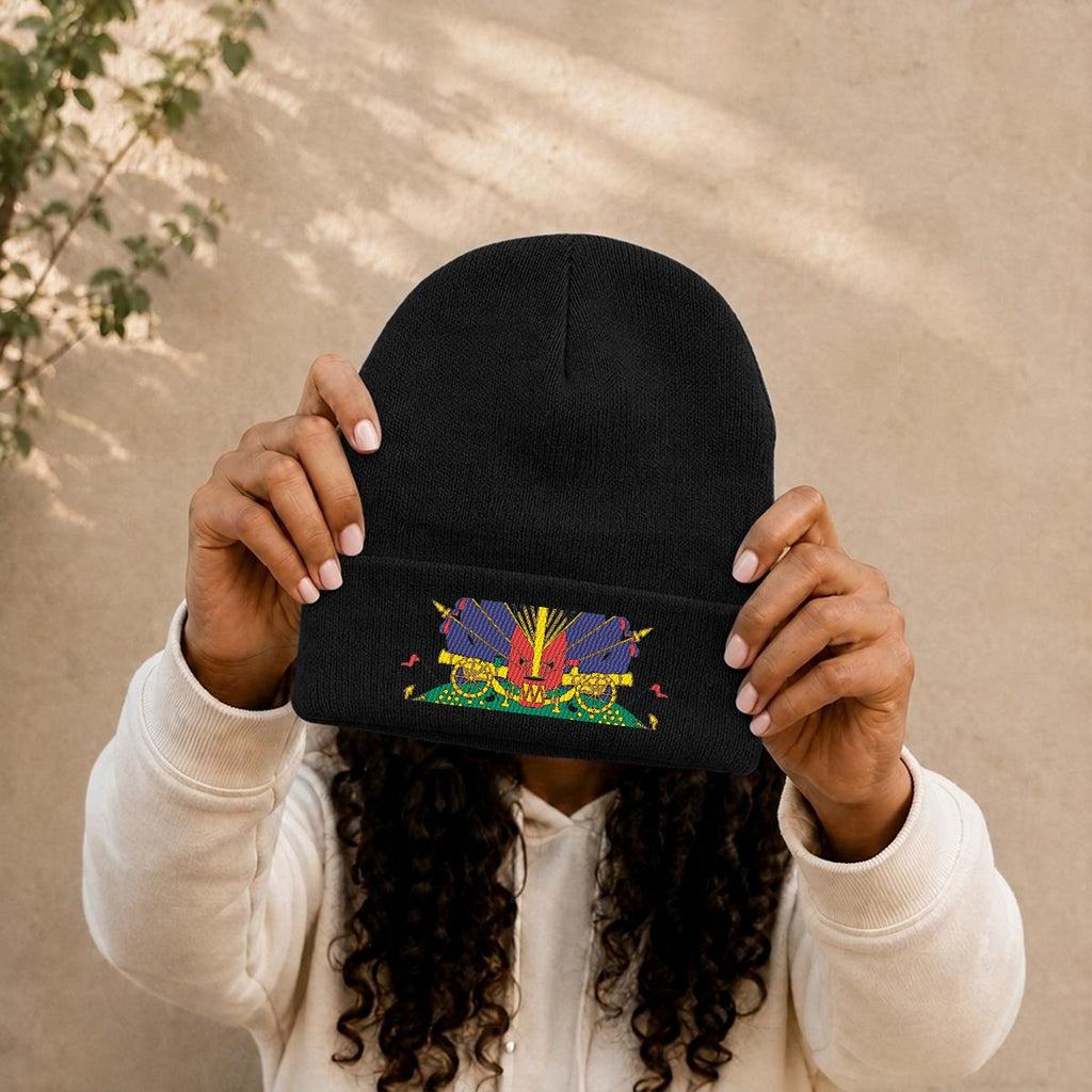 Embroidered Knit Beanie